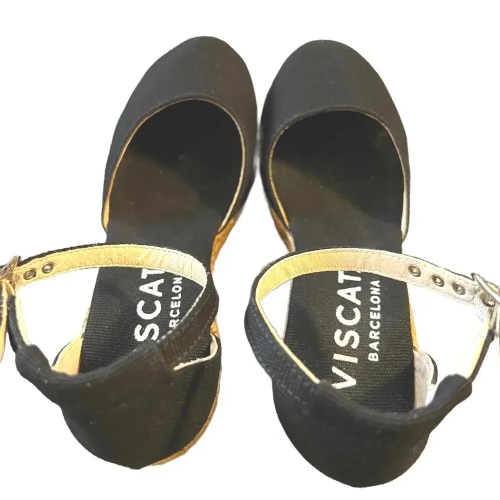 Handcrafted Viscata Barcelona Canvas Wedges|Mediterranean Chic Aesthetic | US 5 - Picture 4 of 7